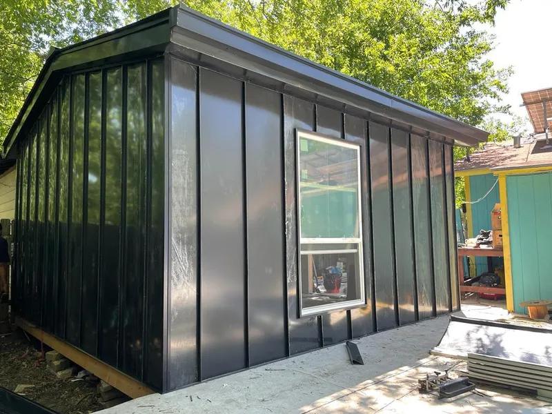 Black standing seam metal wall panels for Metal Roof Installation in Ashland